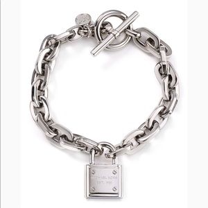 Michael Kors Padlock Toggle Stainless Bracelet